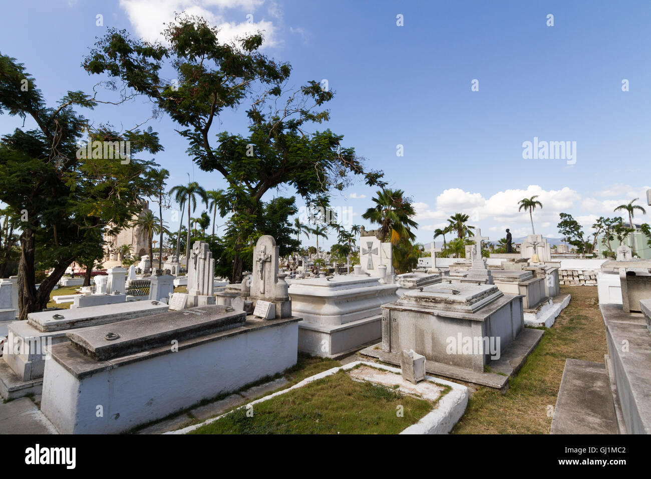 Vue de Santa Ifgena cimetière, Santiago de Cuba, Cuba, 2013 Banque D'Images