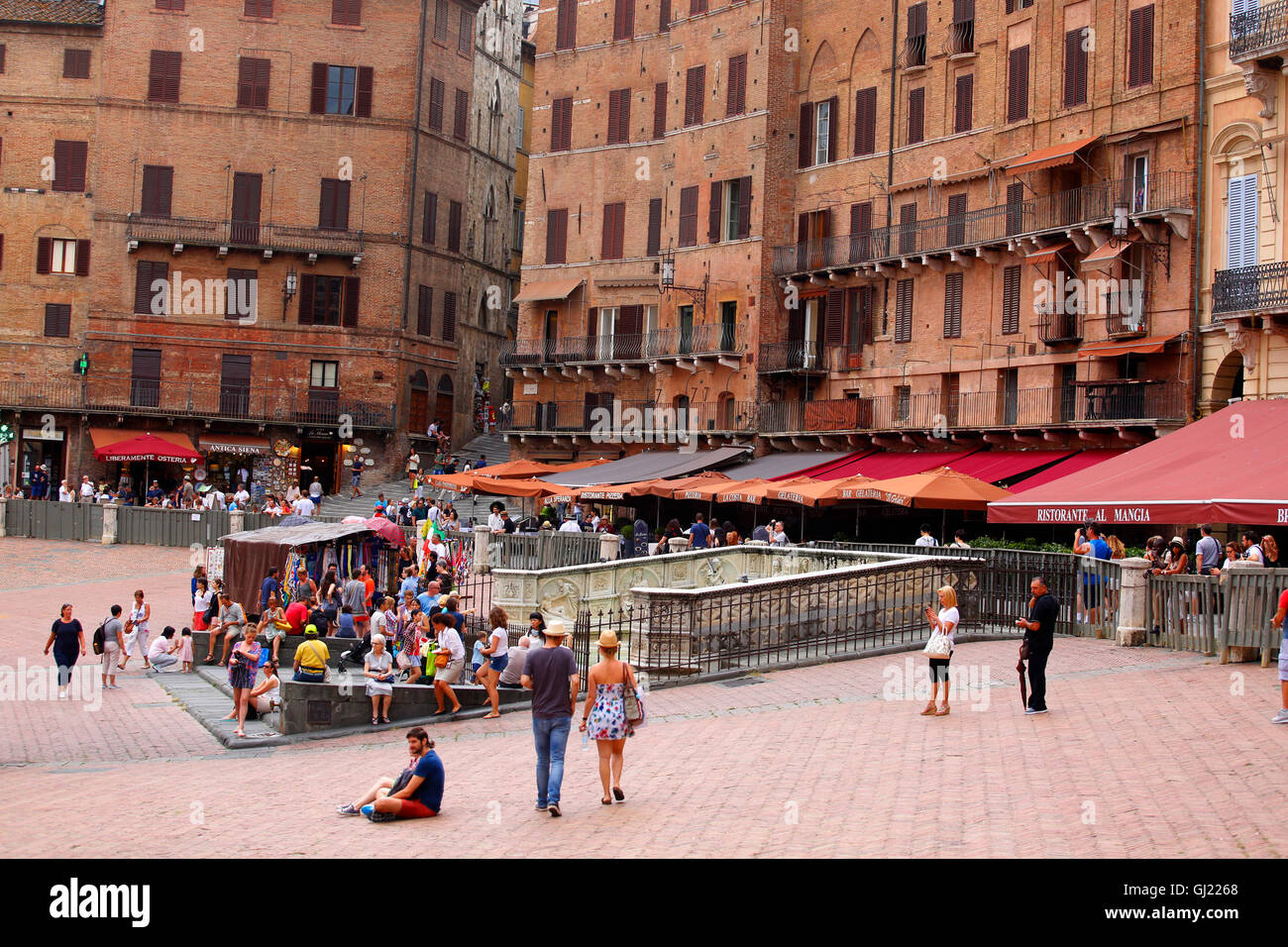 Piazza del Campo à Sienne, Italie. Banque D'Images