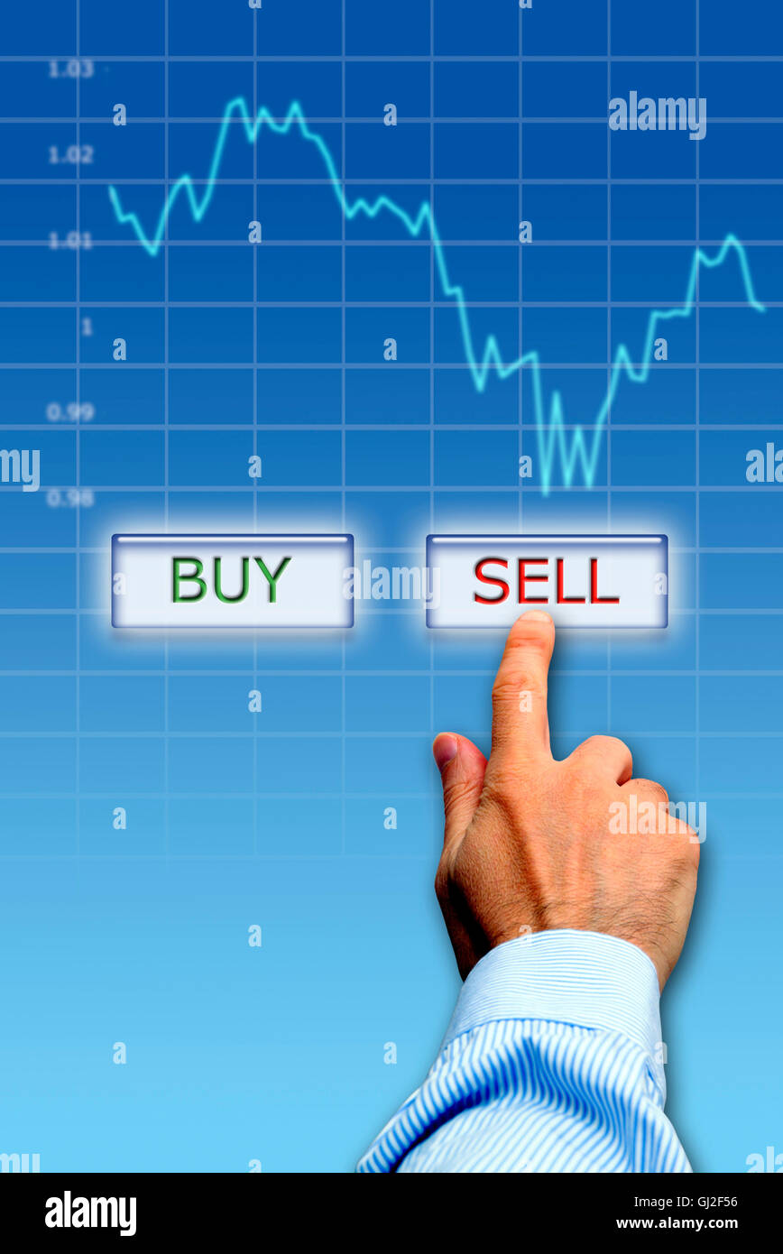 Concept pour les marchés baissier Banque D'Images