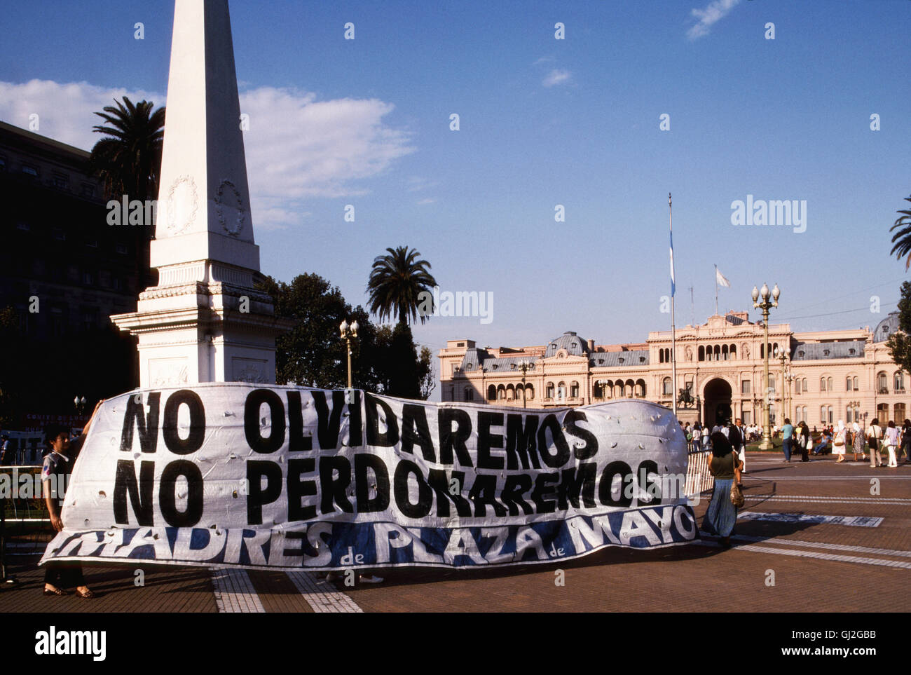 Madres de Plaza de Mayo, manifestation de protestation, Casa Rosada, Plaza 25 de mayo, Buenos Aires, Argentine, Amérique du Sud Banque D'Images