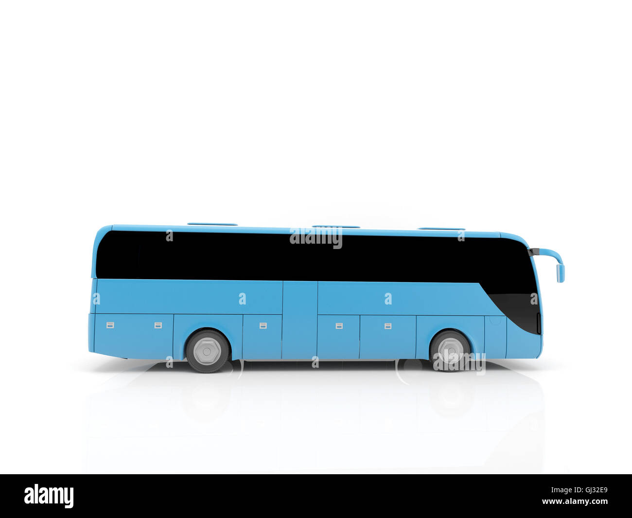 bus frontal bleu Banque D'Images