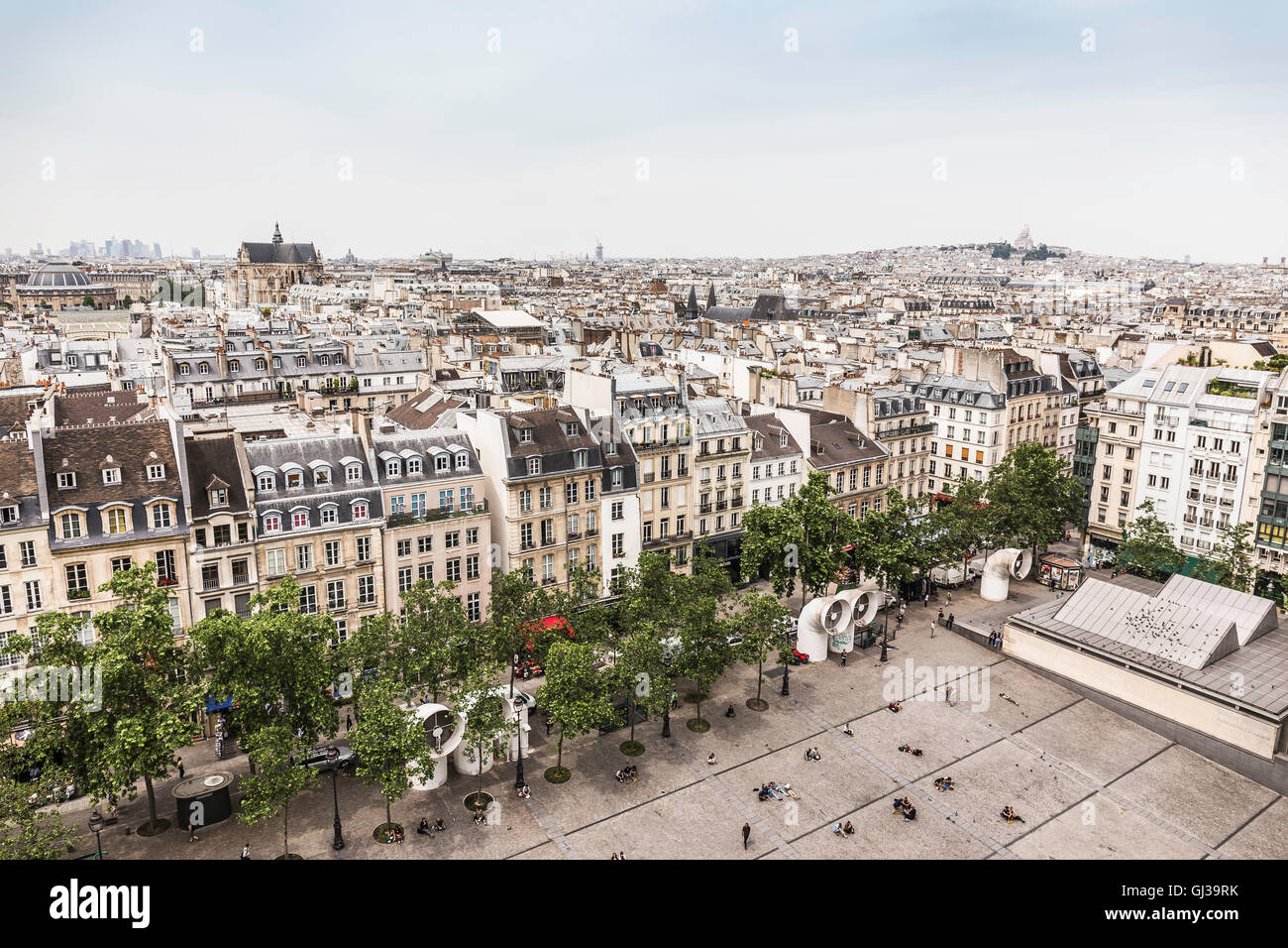 Avis de : Centre Georges Pompidou, Paris, France Banque D'Images