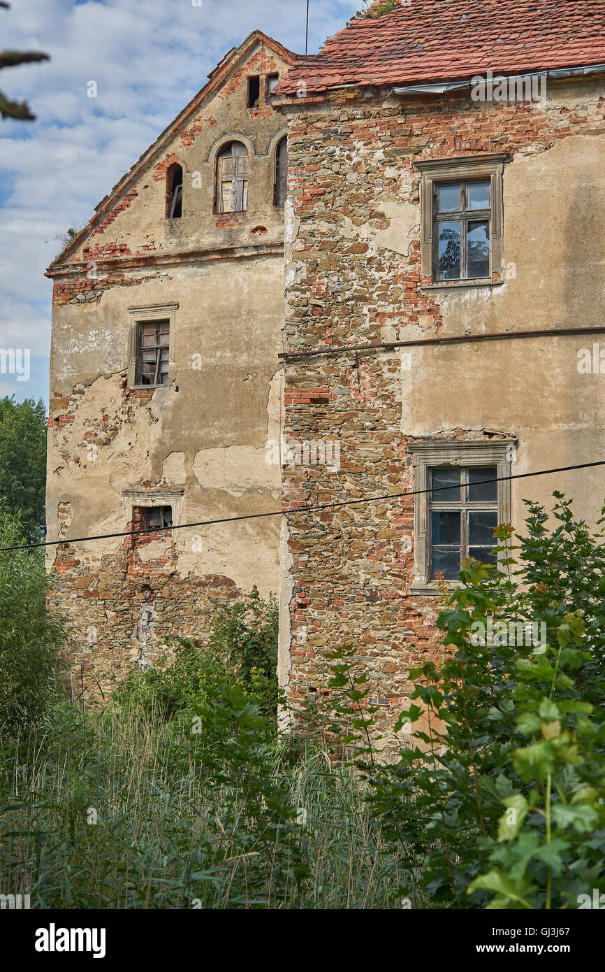 Manoir Renaissance abandonné dans Stoszow Stoschendorf Basse Silésie Pologne Banque D'Images