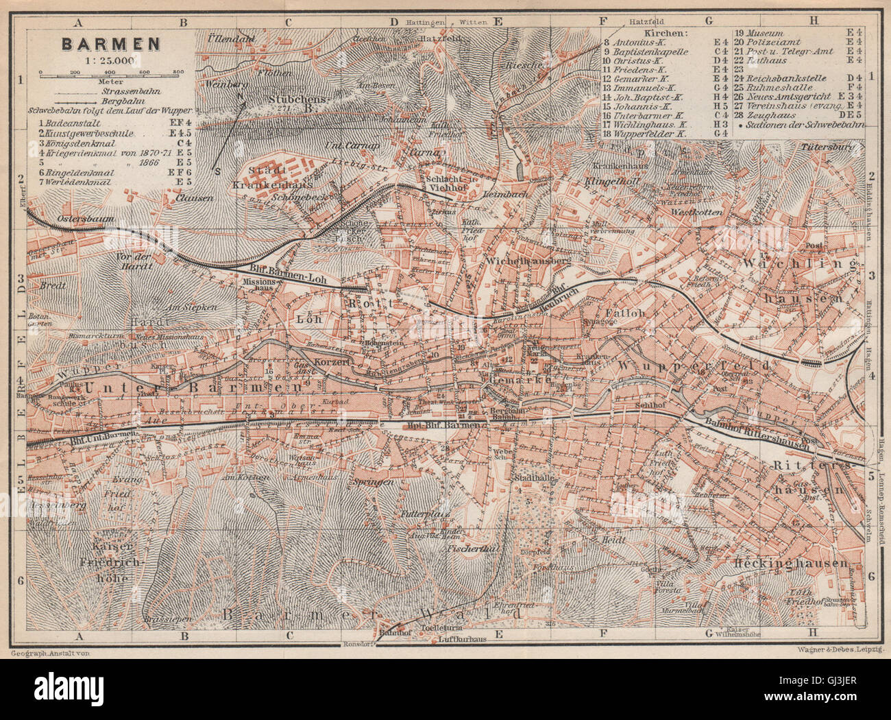 Carte de wuppertal Banque de photographies et d’images à haute résolution Alamy