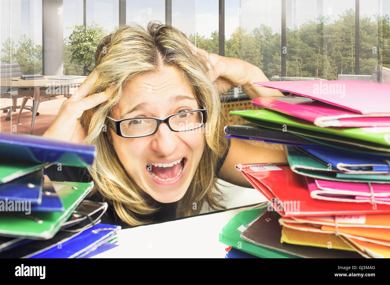 Crazy cabinet 24 l'esclavage salarié Banque D'Images