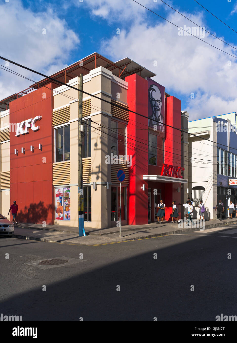 Dh Castries Sainte-lucie CARAÏBES KFC Kentucky Fried Chicken cafe Banque D'Images