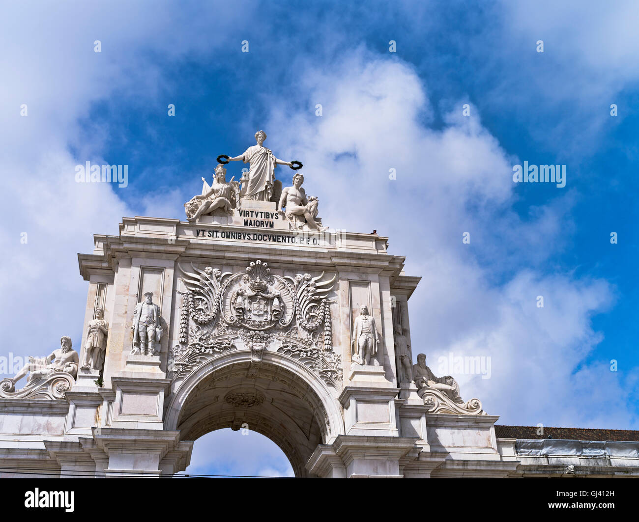 Dh Rua Augusta Arch Lisbonne Portugal de triomphe city gate Banque D'Images