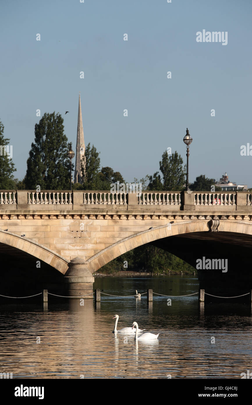 Londres, Royaume-Uni. 12Th Aug 2016. Une vue sur le pont de la Serpentine dans Hyde Park à Londres Crédit : Roger Garfield/Alamy Live News Banque D'Images