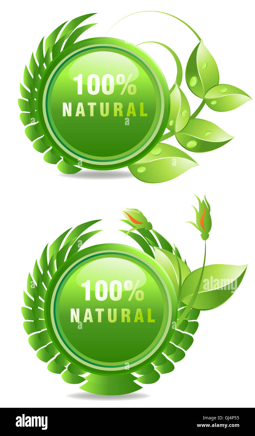 L'étiquette de produits naturels Banque D'Images