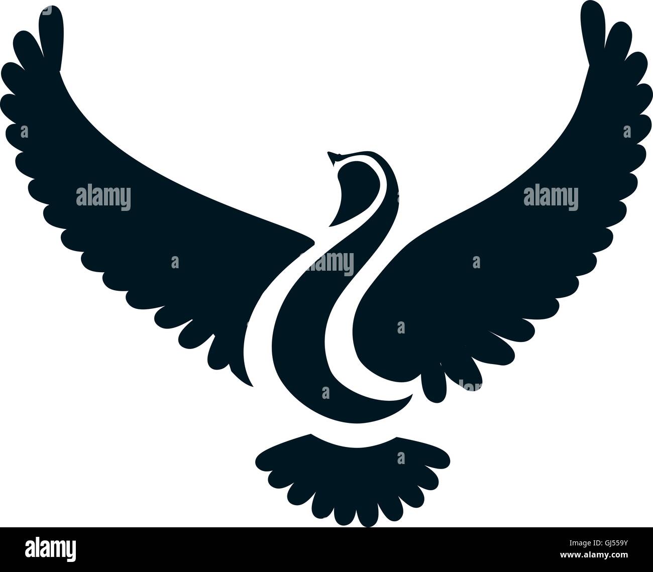 Colombe stylisée ou oiseau Image Vectorielle Stock - Alamy