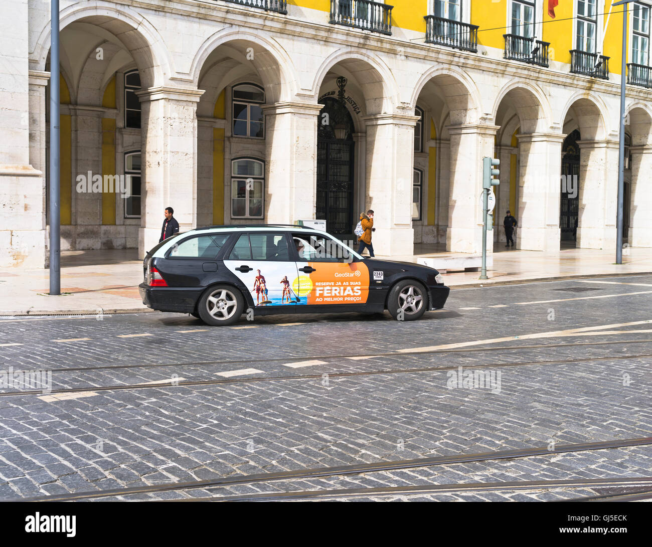 Dh Taxi taxi Lisbonne Portugal Lisbonne location Banque D'Images