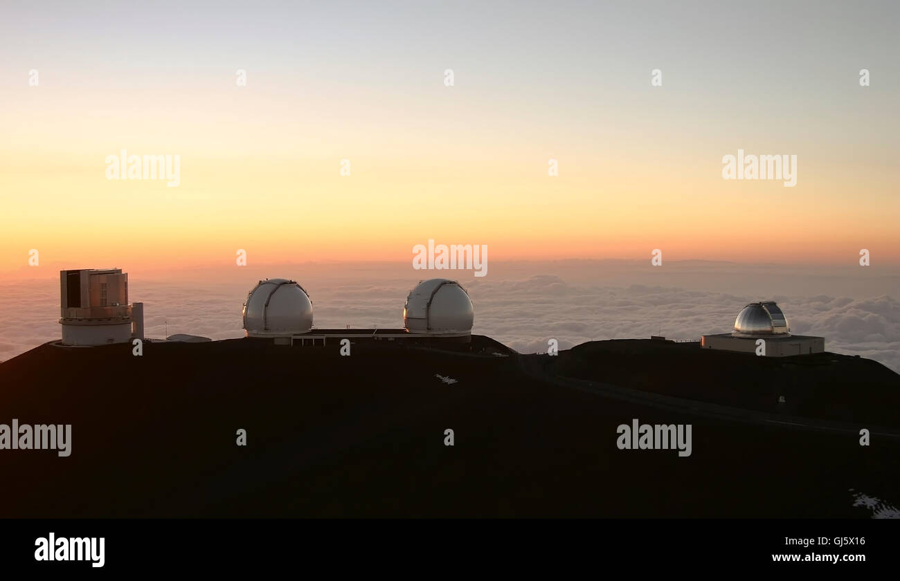 Observatoires sur Mauna Kea Hawaii Banque D'Images