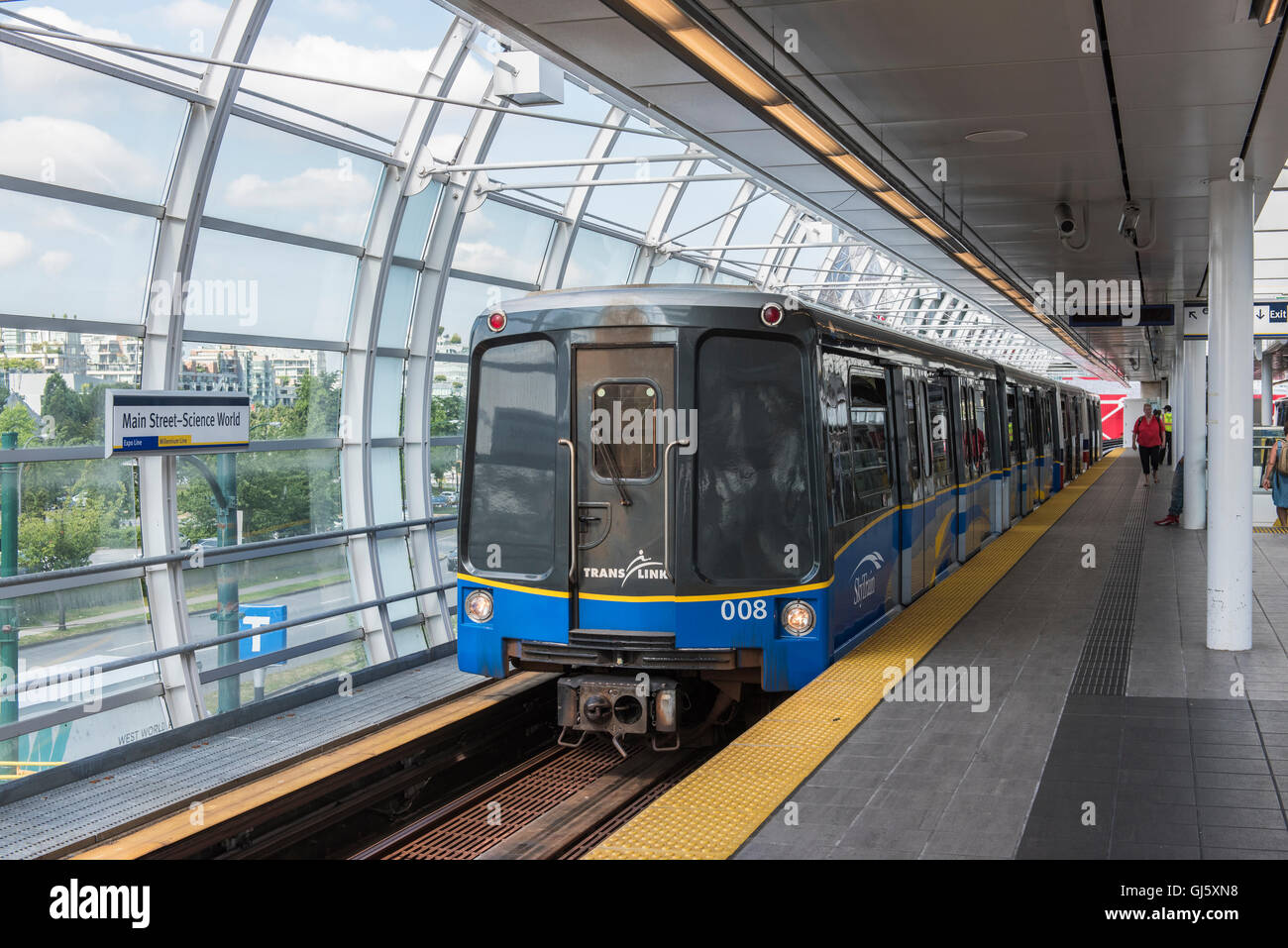 La station de Skytrain de Vancouver, Colombie-Britannique Banque D'Images