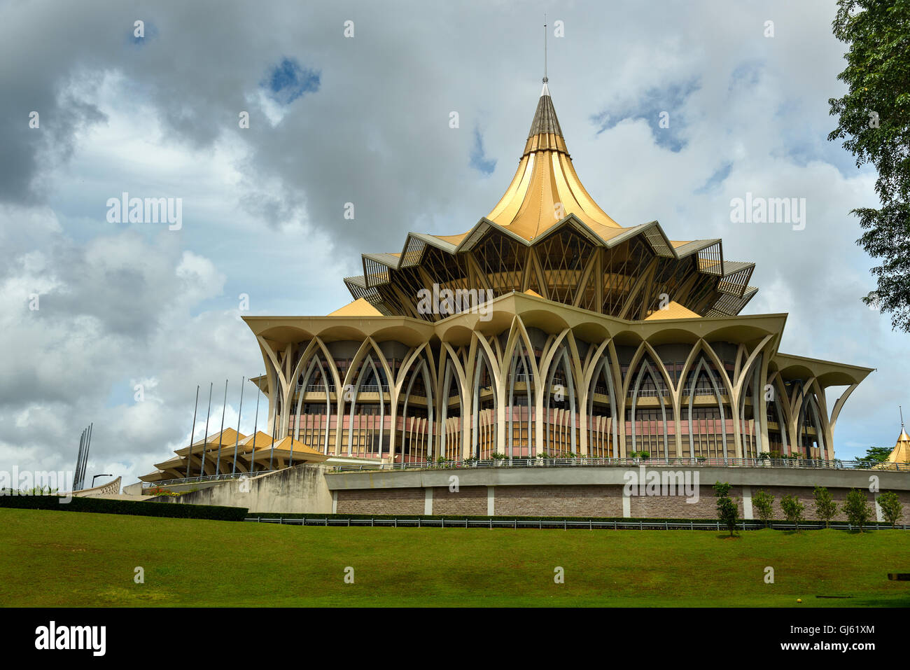 Assemblée législative de l'État de Sarawak, Dewan Undangan Negeri de Kuching. Sarawak. La Malaisie. Borneo Banque D'Images