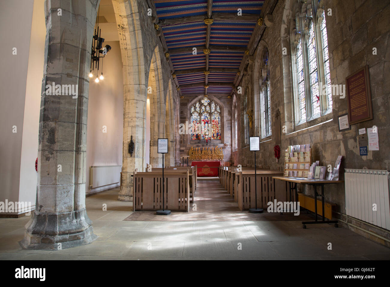 Intérieur de St Martin le Grand Église ; York, Angleterre, Royaume-Uni Banque D'Images