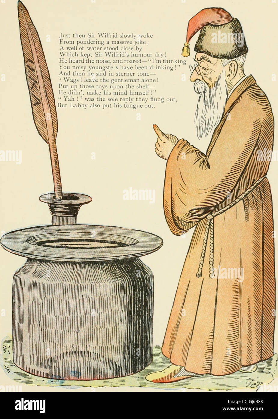 Une satire politique de 1899 dans le style du livre pour enfants Struwwelpeter, mettant en lumière les questions sociales et politiques de l'époque. Banque D'Images