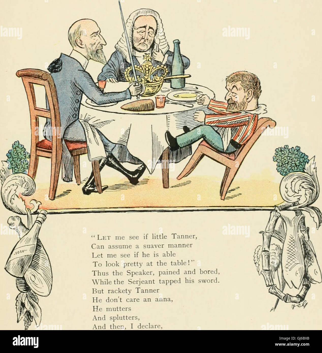 L'édition 1899 de Struwwelpeter présente un récit satirique et moraliste de divers personnages et événements politiques, en utilisant des illustrations et des histoires exagérées pour réfléchir à la politique contemporaine. Banque D'Images