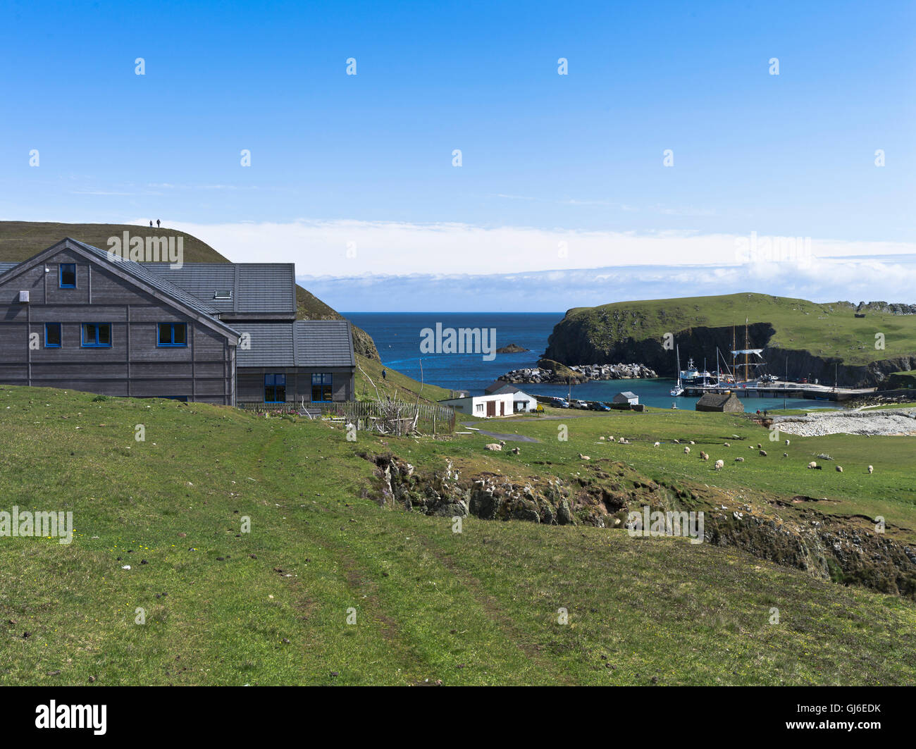 Dh FAIR ISLE SHETLAND Bird Observatory North Haven Banque D'Images