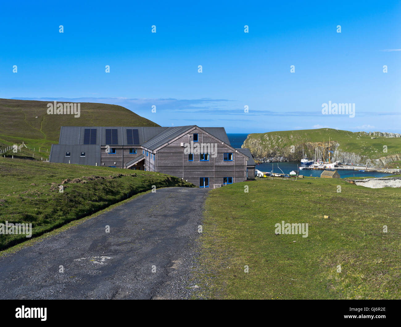 Dh North Haven FAIR ISLE SHETLAND Fair Isle Bird Observatory hostel Banque D'Images
