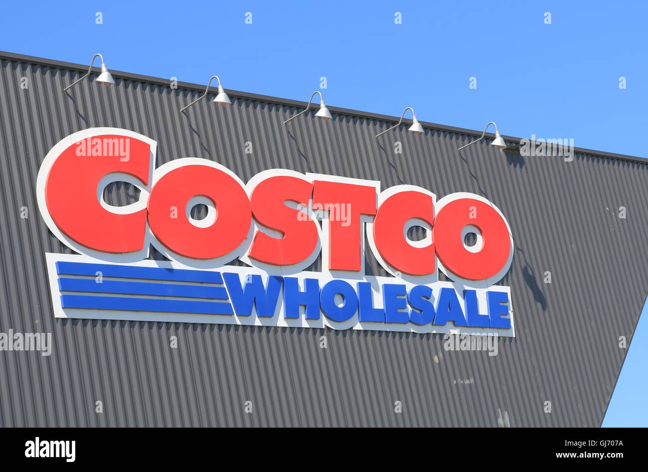 Costco, membres de l'Amérique seule warehouse club et est le deuxième plus grand distributeur aux États-Unis et le troisième plus important en Banque D'Images