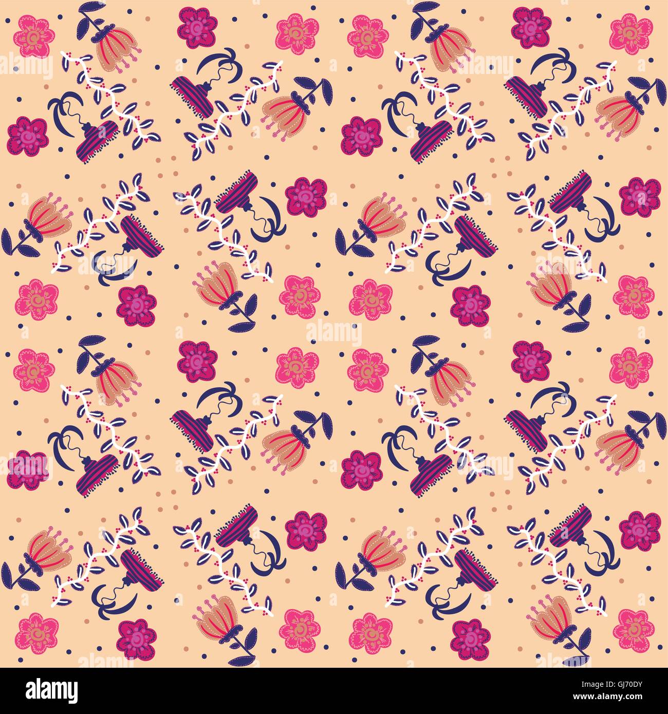 Vector floral background, motif Illustration de Vecteur