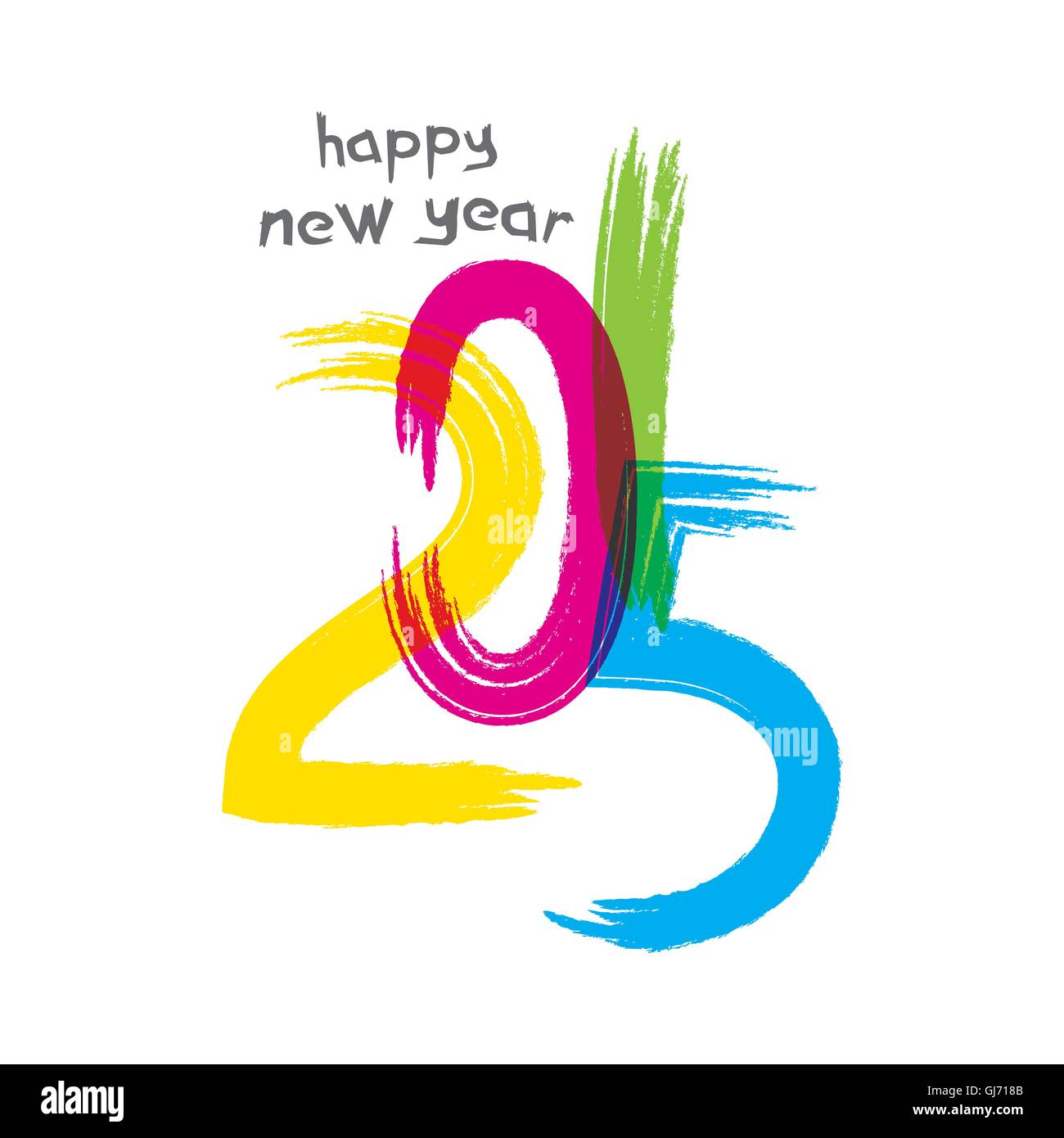 Bonne année de création 2015 vecteur de conception d'accueil Illustration de Vecteur