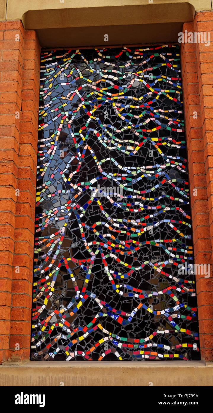 Afflecks Palace Manchester -Unknown Pleasures Mosaic Banque D'Images