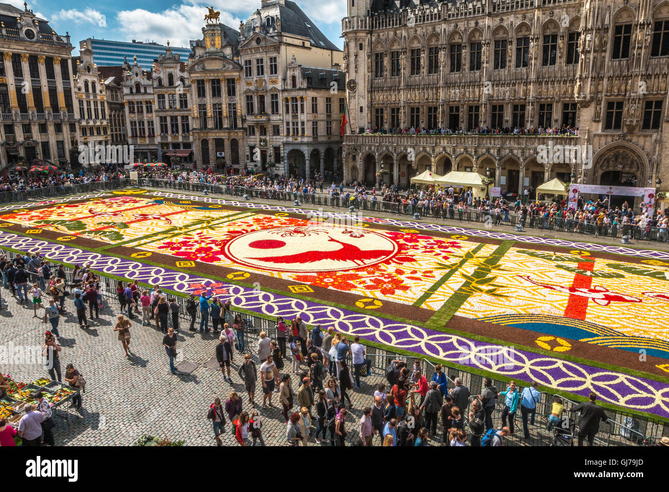 Le tapis de fleurs à Bruxelles Belgique Banque D'Images