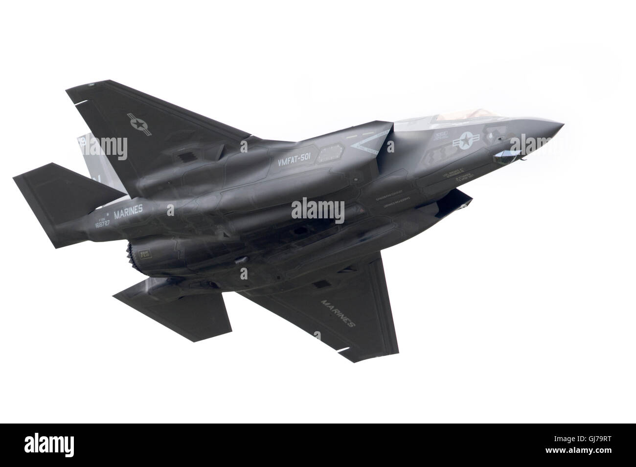 US Marine Corp Lockheed Martin F-35B Lightning ll, le Joint Strike Fighter, VMFAT-501 stealth à RIAT 2016 RAF Fairford, UK Banque D'Images