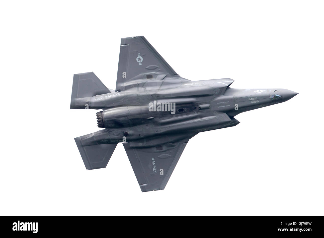 US Marine Corp Lockheed Martin F-35B Lightning ll, le Joint Strike Fighter, VMFAT-501 stealth à RIAT 2016 RAF Fairford, UK Banque D'Images
