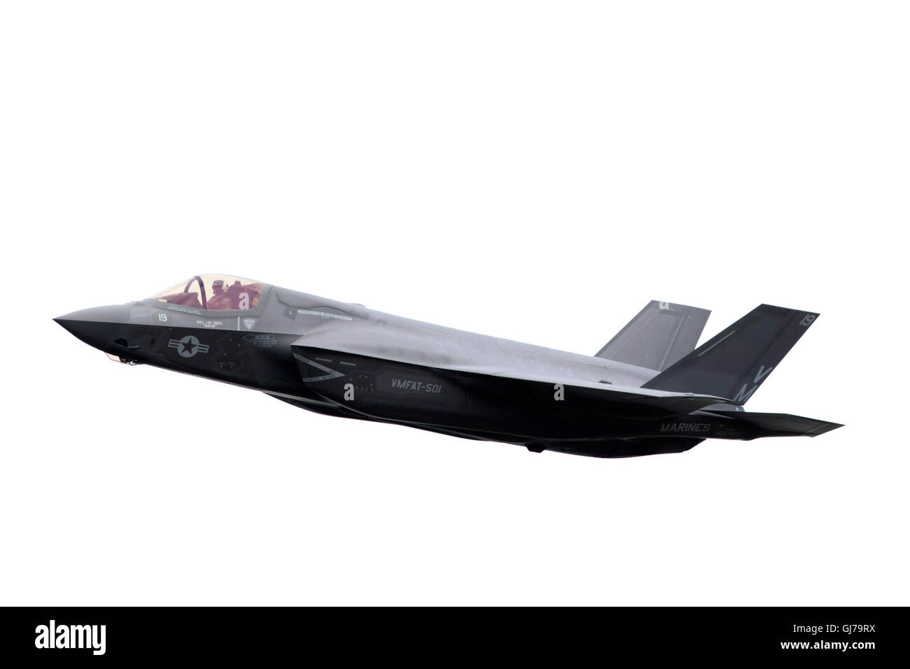 US Marine Corp Lockheed Martin F-35B Lightning ll, le Joint Strike Fighter, VMFAT-501 stealth à RIAT 2016 RAF Fairford, UK Banque D'Images