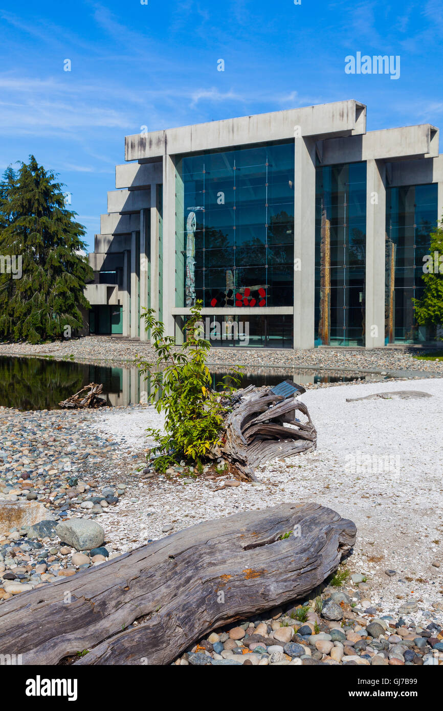 Le Musée d'anthropologie sur le campus de l'UBC, à Vancouver, Canada. Banque D'Images