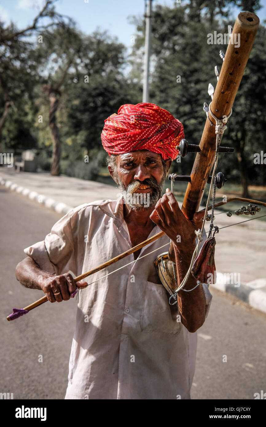 Musicien indien Banque D'Images