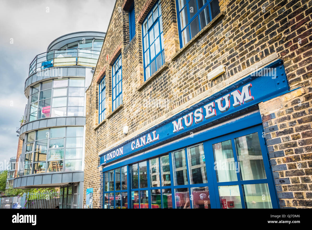 Bassin Battlebridge et London Canal Museum, près de Kings Cross, London, NW1, Angleterre, Royaume-Uni, Europe Banque D'Images