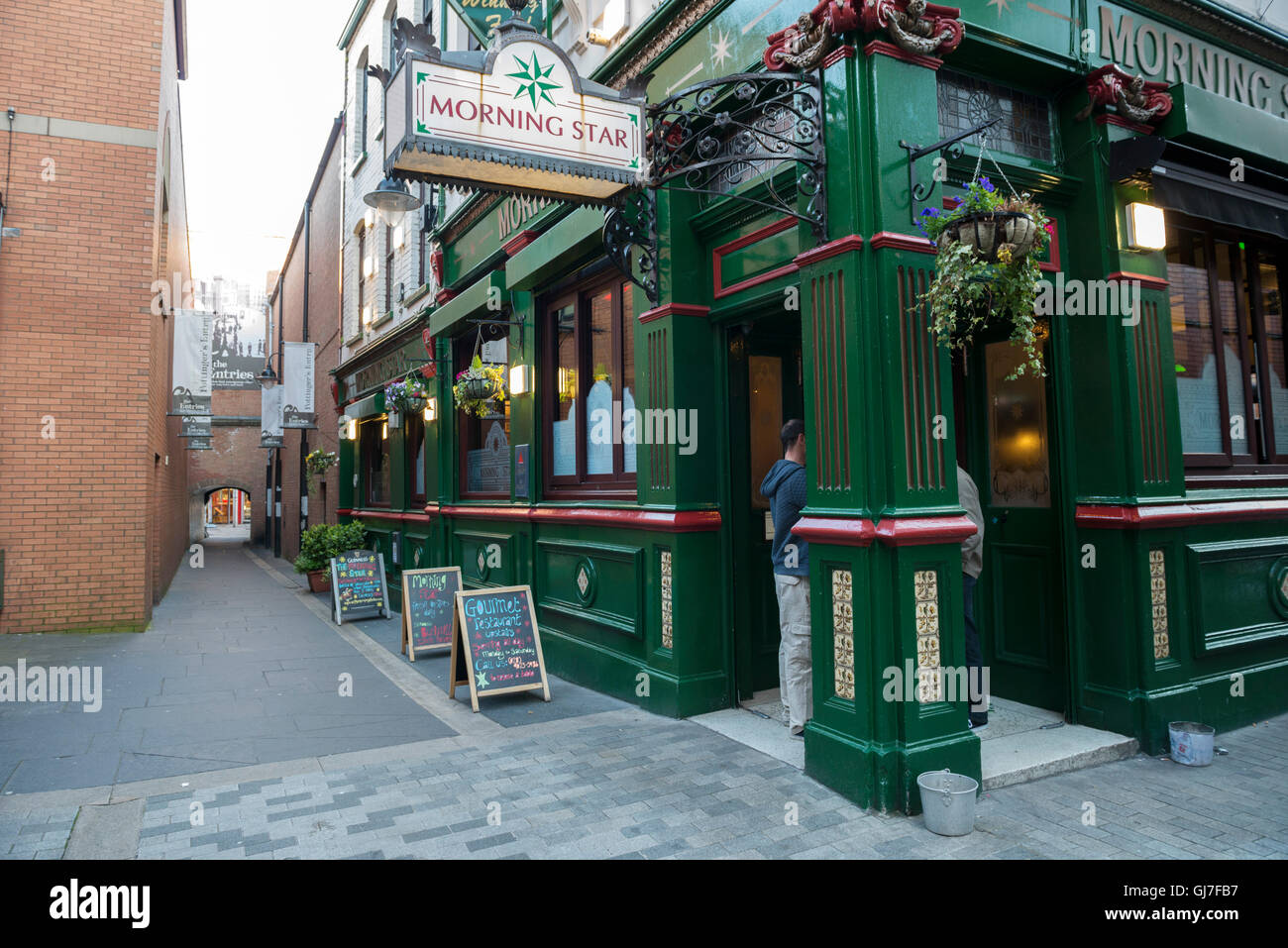 Pub étoile le matin, Belfast Banque D'Images