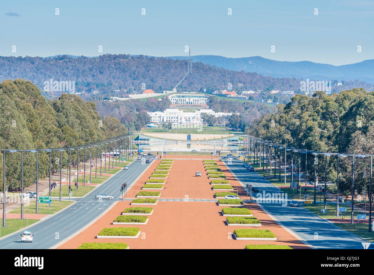 Le parlement de l'Australie à Canberra Banque D'Images