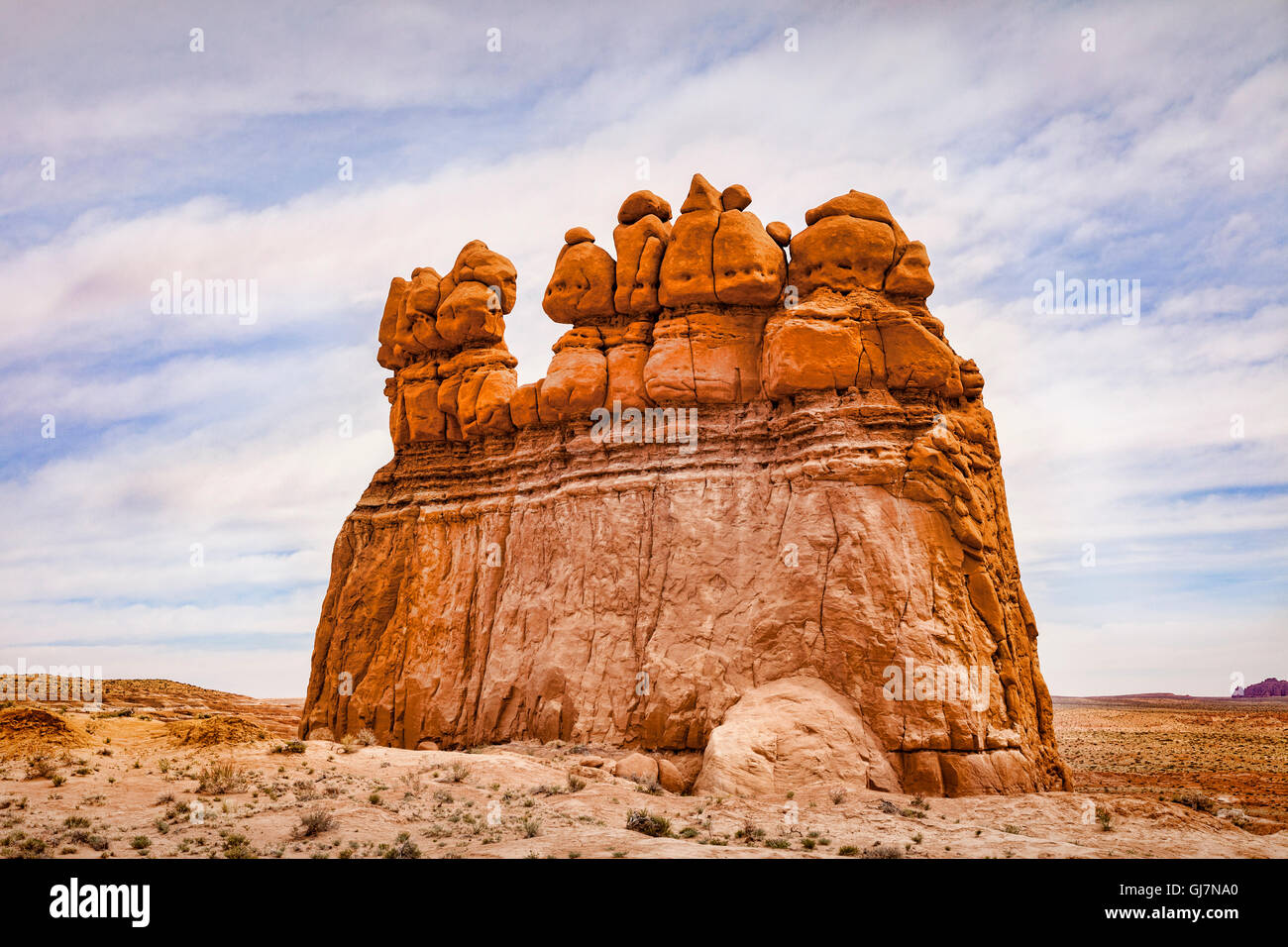 Formation rocheuse érodée dans Goblin Valley State Park, Utah, USA Banque D'Images