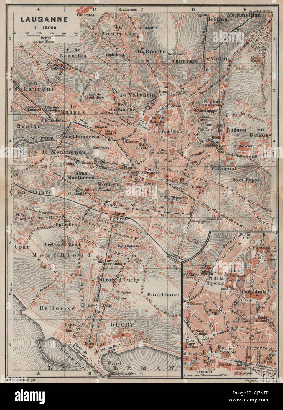 LAUSANNE Town City Stadtplan Switzerland Suisse Schweiz Carte Karte lausanne-town-city-stadtplan-switzerland-suisse-schweiz-carte-karte