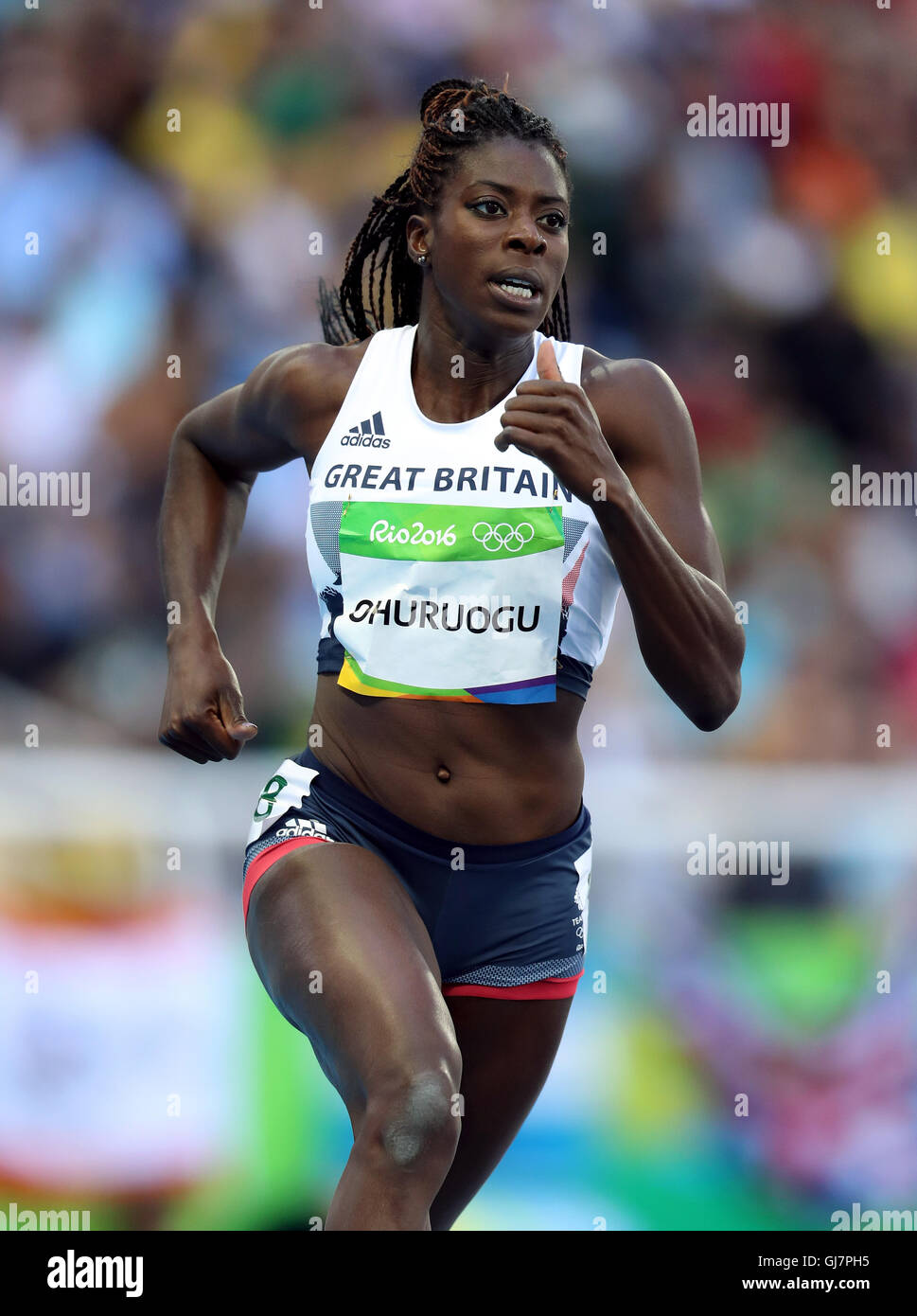 Christine Ohuruogu lors de la Grande-Bretagne au cours de la Women's 400m rond 1 - Chaleur 4 le huitième jour du temps des Jeux Olympiques de Rio, au Brésil. Banque D'Images