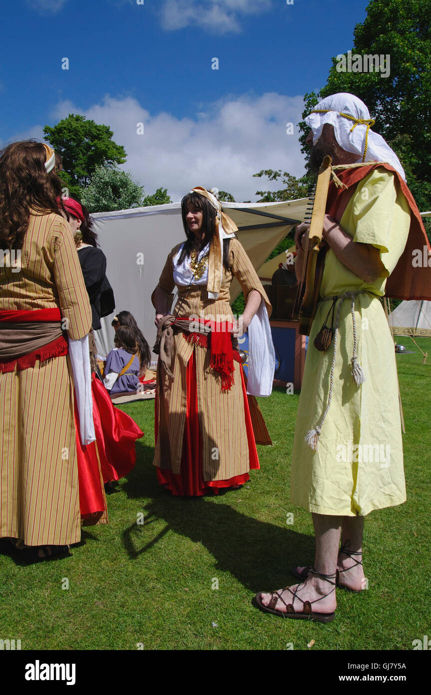 Re reconstitution historique au festival romain de Chester Banque D'Images