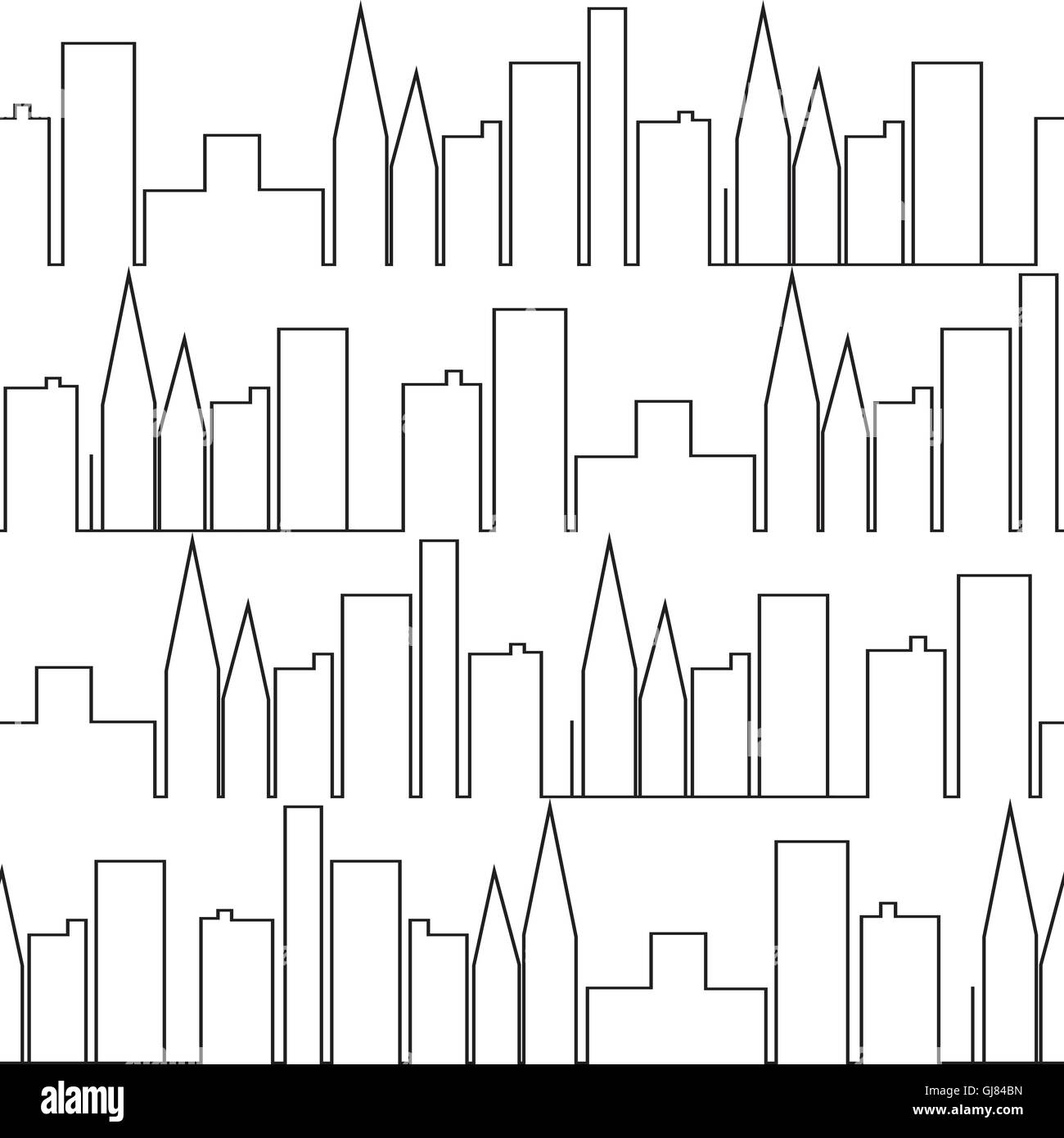Modèle de ville transparente Illustration de Vecteur