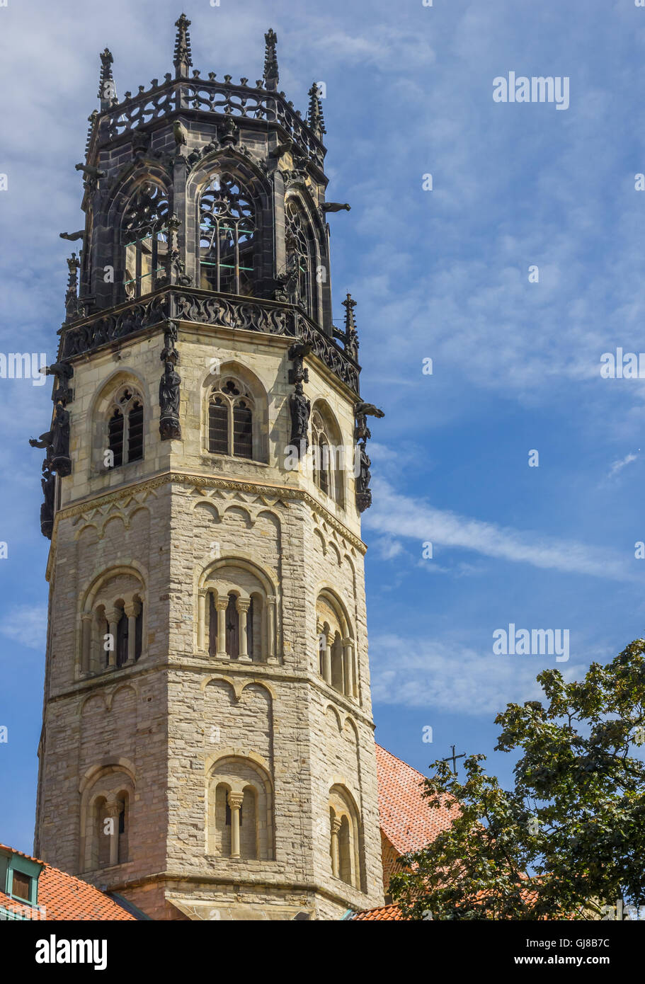Tour de la st. Église Ludgeri à Munster, Allemagne Banque D'Images
