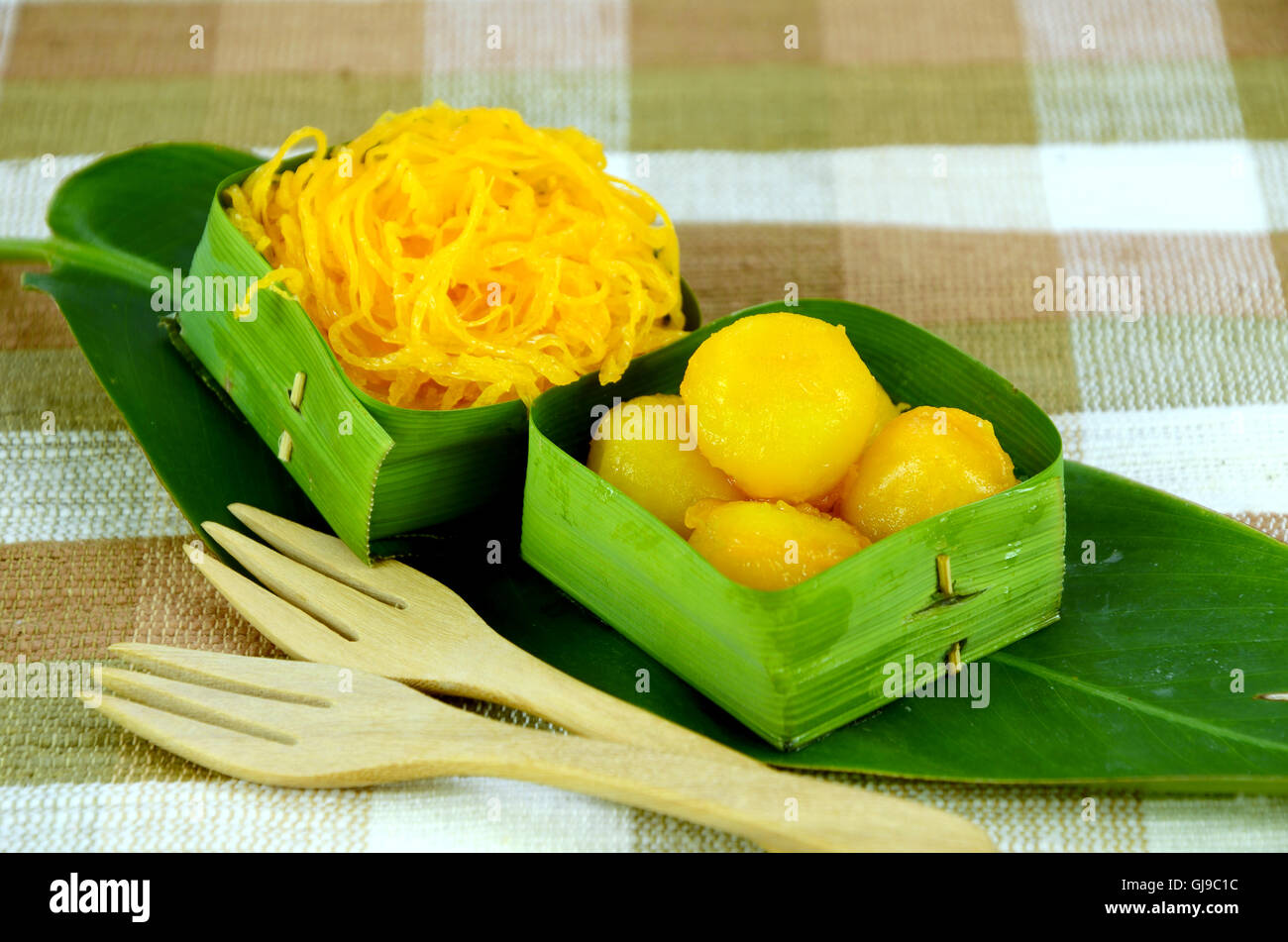 Variété de Dessert Thaï. Banque D'Images