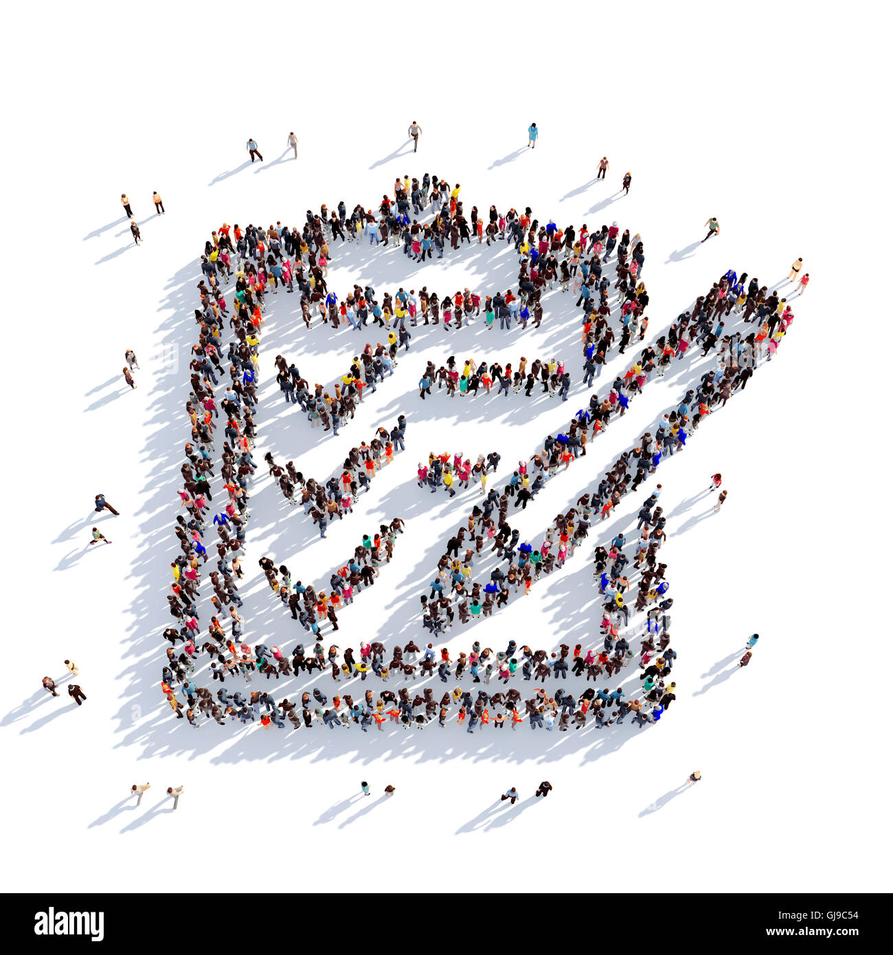 Les gens de la forme du questionnaire le rendu 3D Banque D'Images