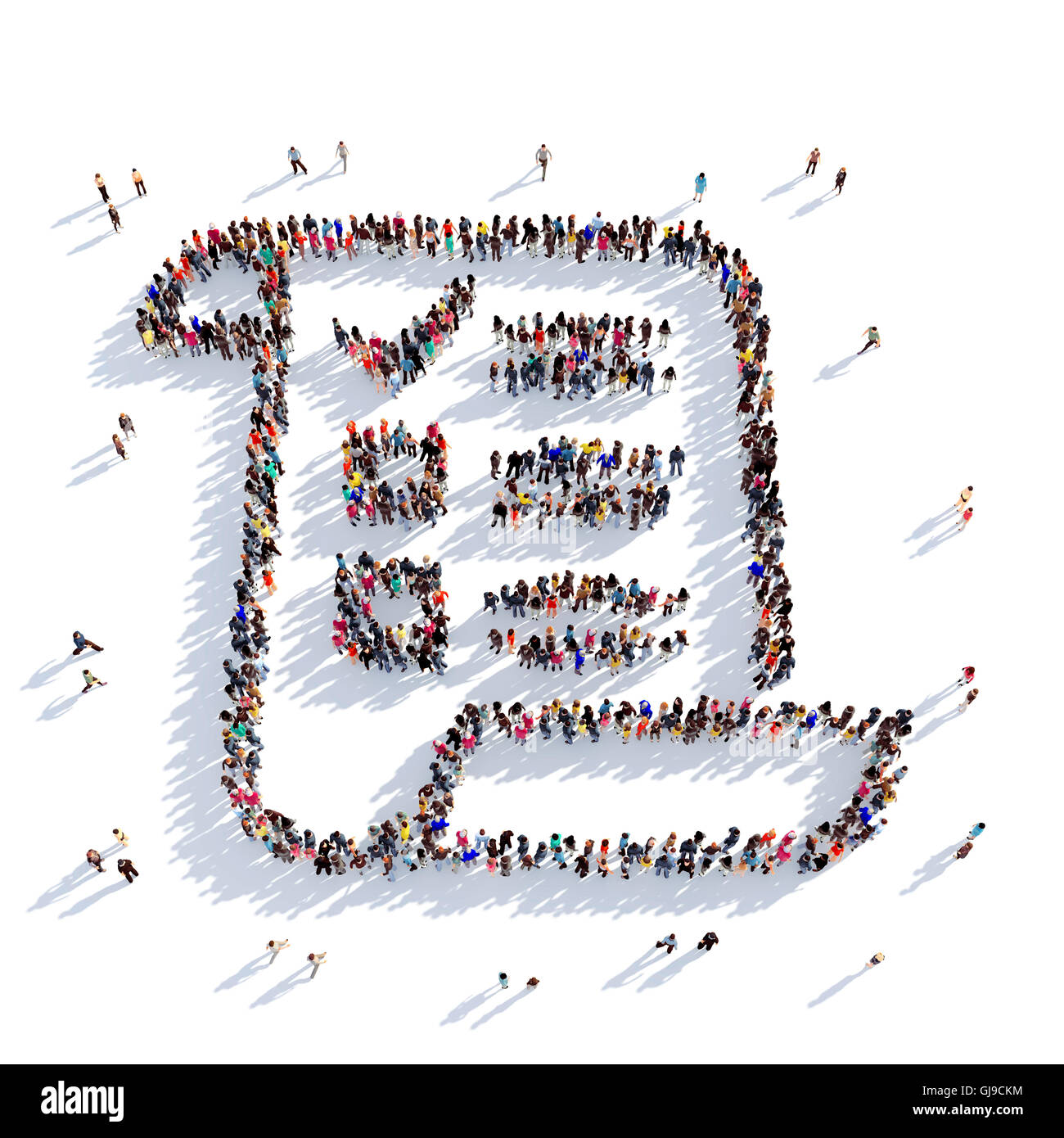 Les gens de la forme du questionnaire le rendu 3D Banque D'Images