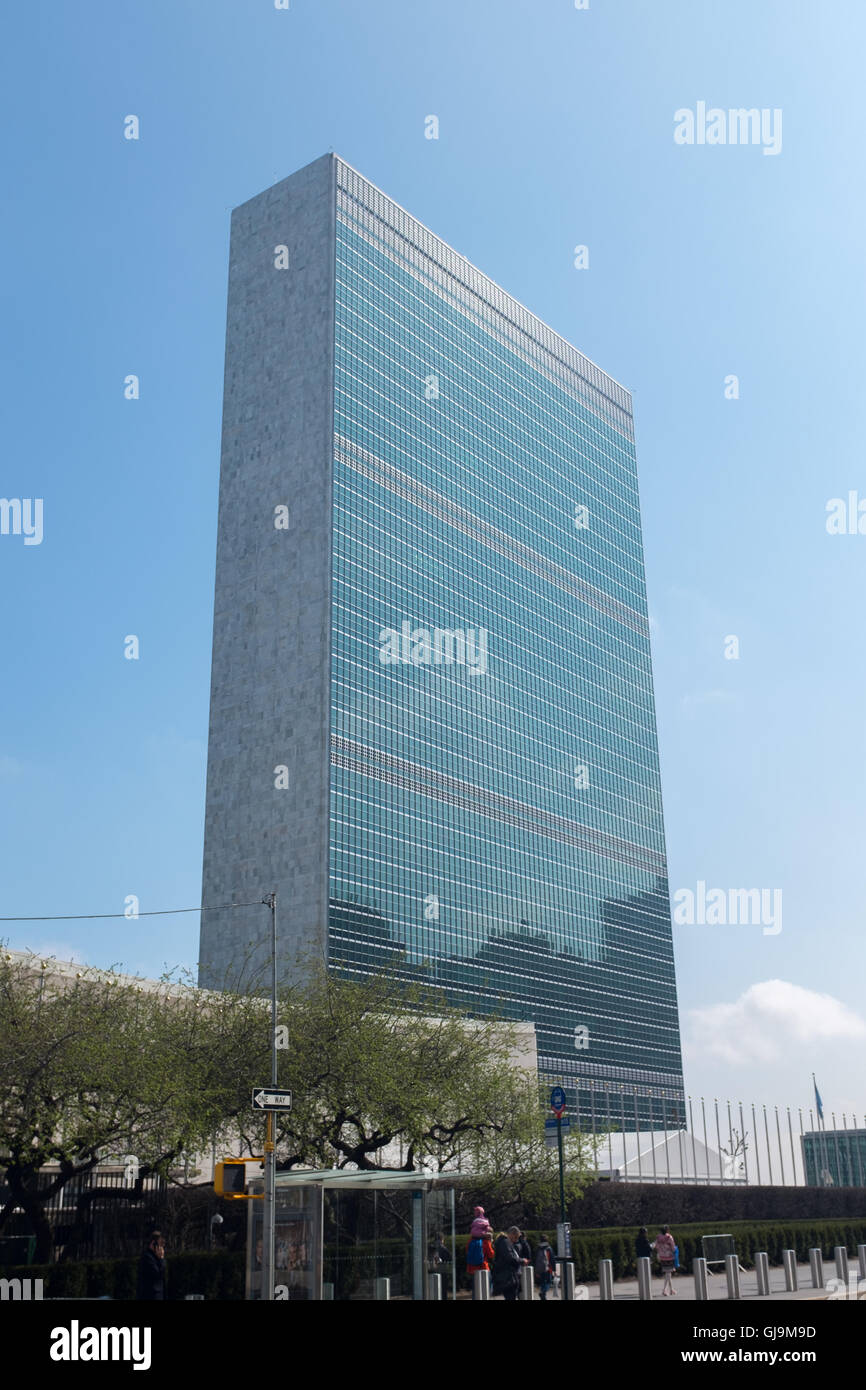 New York City USA United Nations Building. Banque D'Images