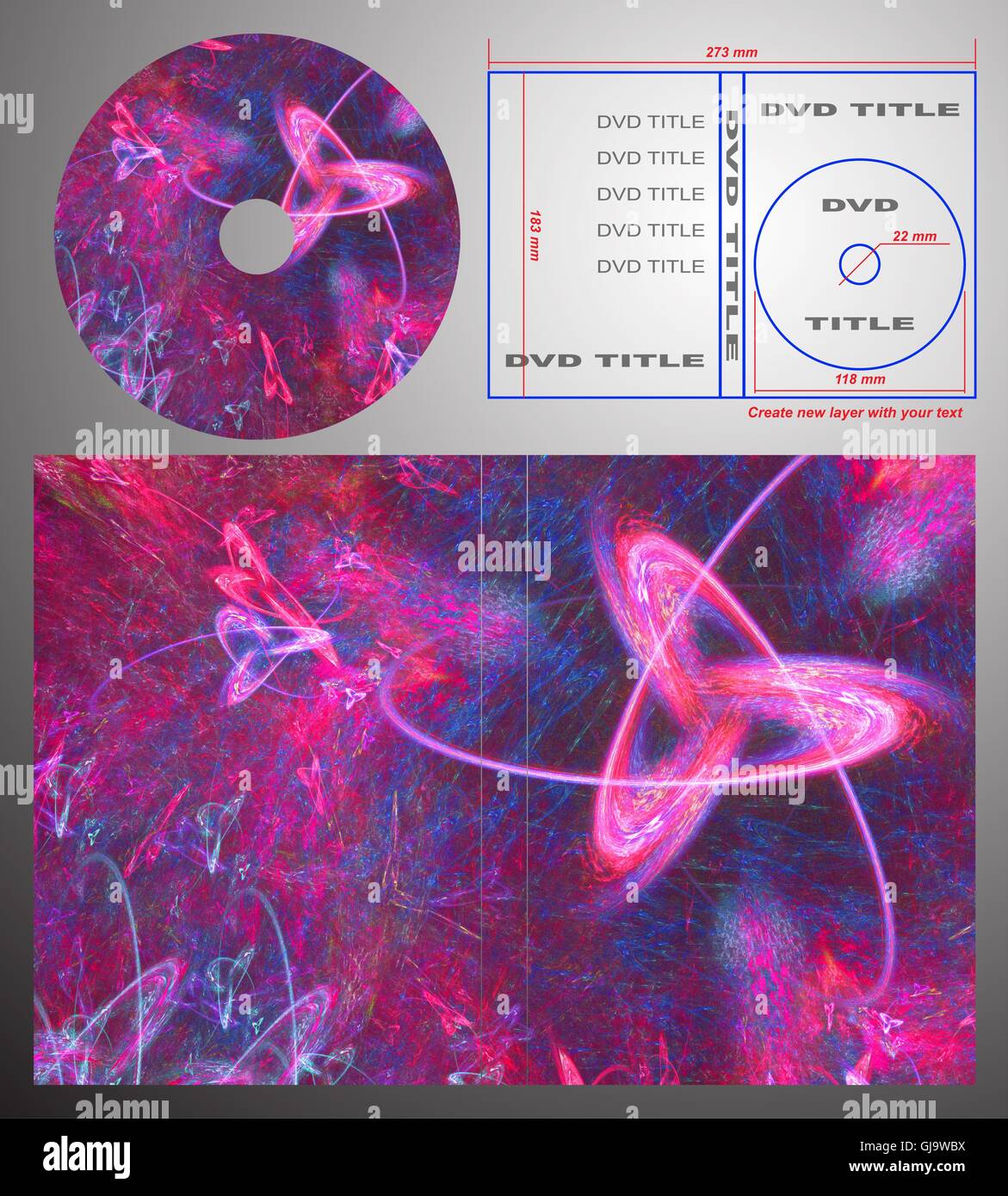 Abstract design modèle pour dvd label et fort-couverture. Banque D'Images