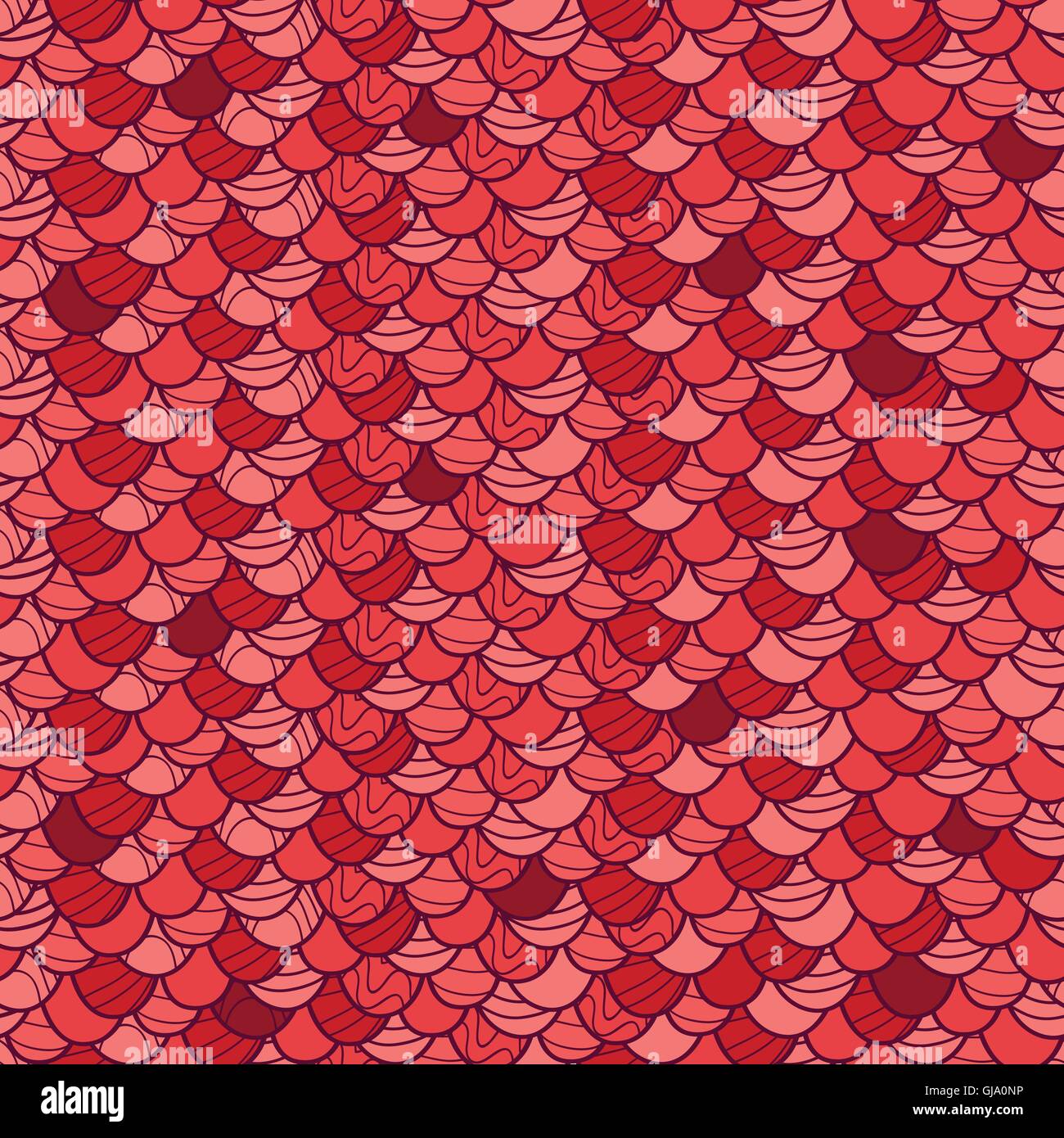 Red Roof tile seamless pattern background Illustration de Vecteur