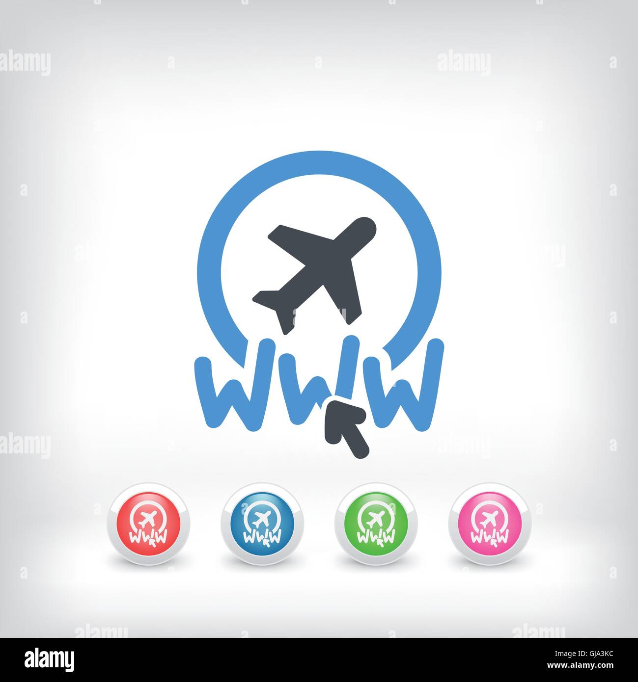 L'icône de l'agence de voyage Site web Illustration de Vecteur