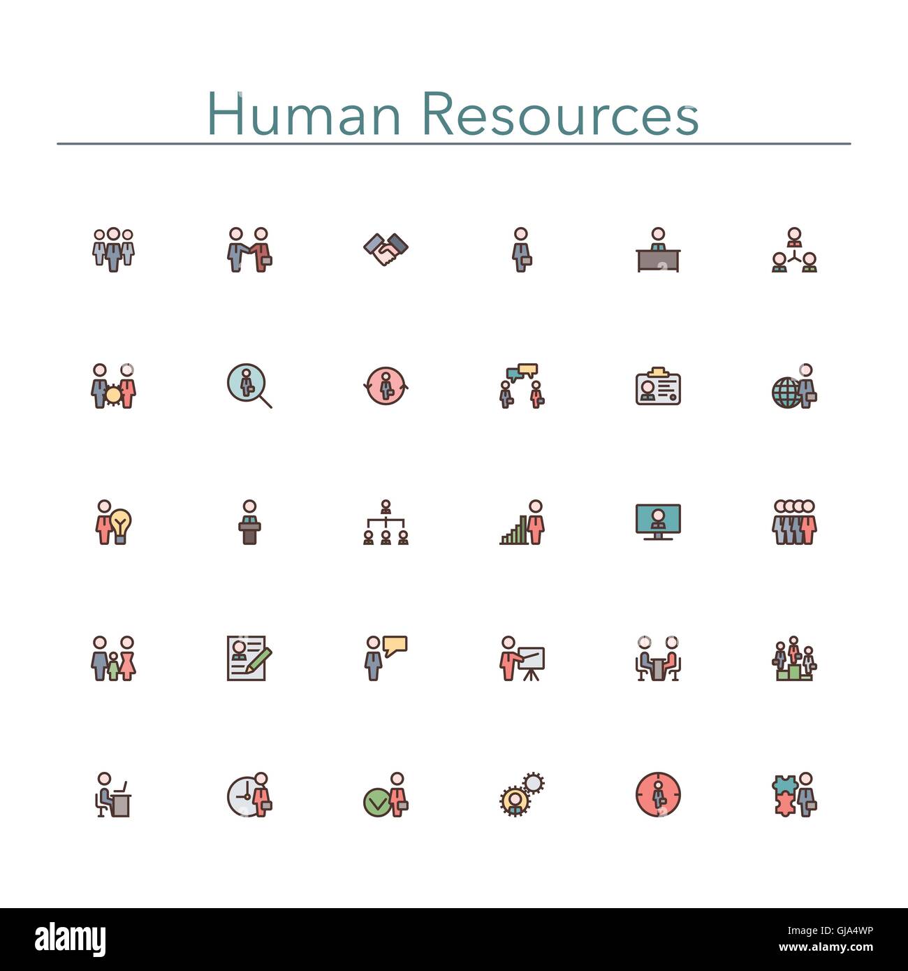 Pictogramme ressources humaines Banque d'images vectorielles - Alamy